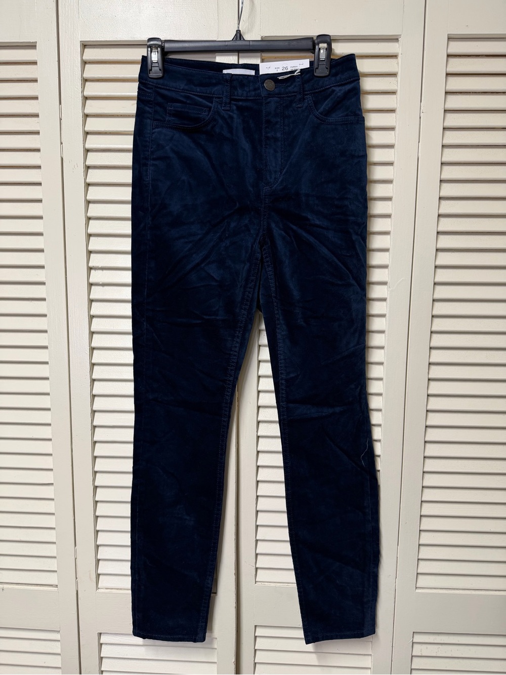 NWT LOFT Navy velvet Jeans - Classic Slim Fit